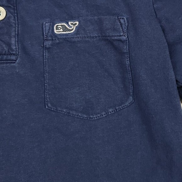 Vineyard Vines Navy Blue Soft Lightweight Short Sleeve Pocket Polo Shirt sz 6 - Picture 8 of 8